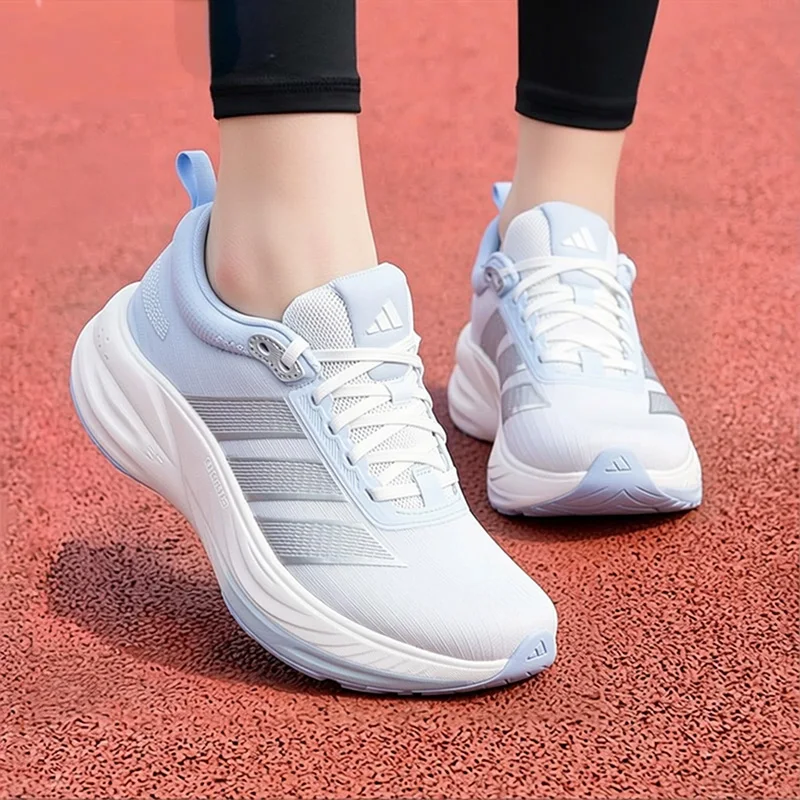 

Adidas Women Breathable Mesh Running Shoes Cushion Thick Sole Athletic Sneakers KJ5829