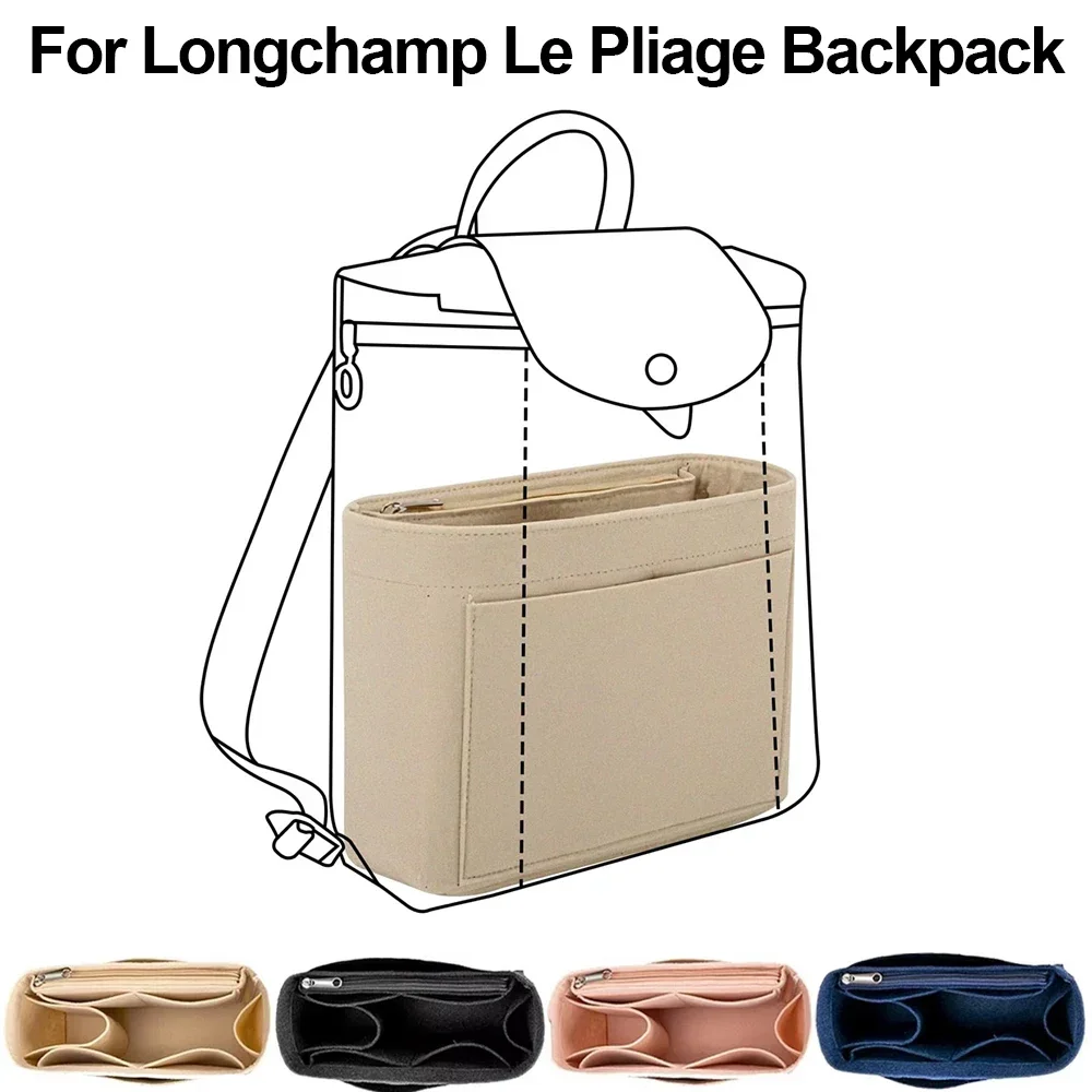 

Y2k Purse Organizer Insert for Handbags,Felt Bag Insert Dividers with Multi-pockets,Fit Long Champ Le P.liage Backpack