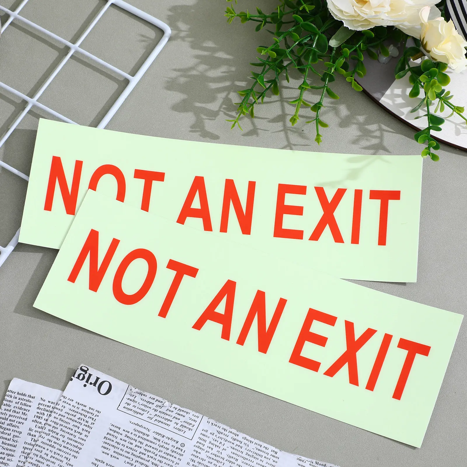 2개입 야간 발광 ‘출구 아님’ 문 표지판, 쇼핑몰 및 - Emergency Exit Sign 리뷰 및 가격