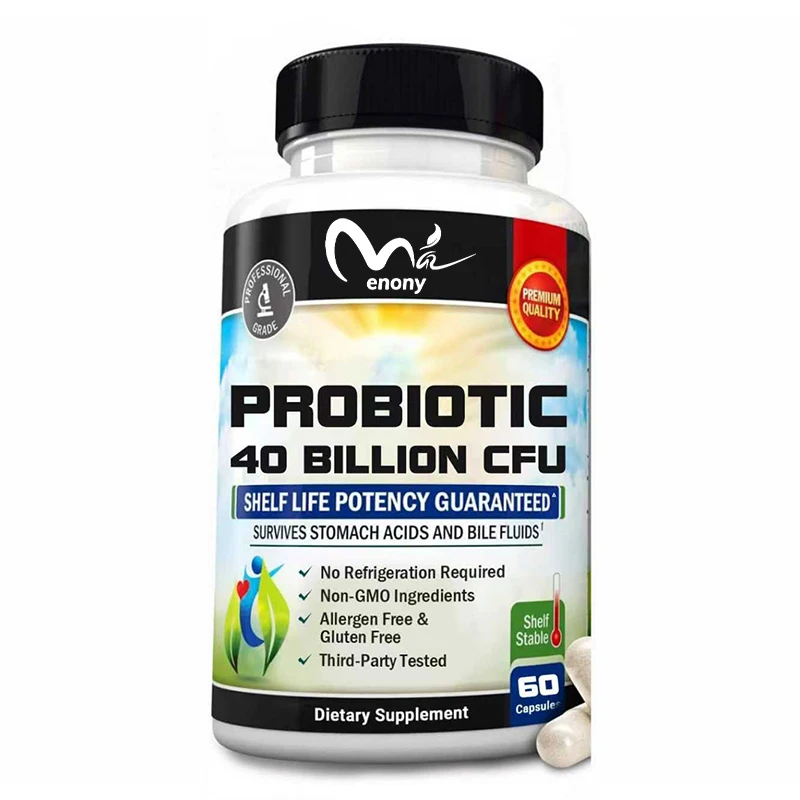 Daily probiotic nutritional supplement, promoting intestinal and digestive health, containing lactobacillus, 60 capsules