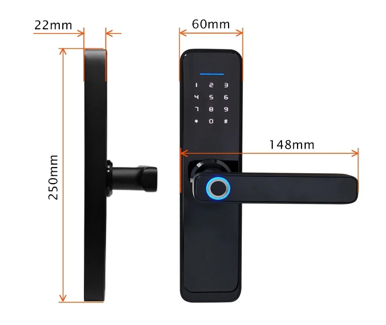 New Arrival Smart Door Lock waterproof electric Aluminum fingerprint digital smart door locks