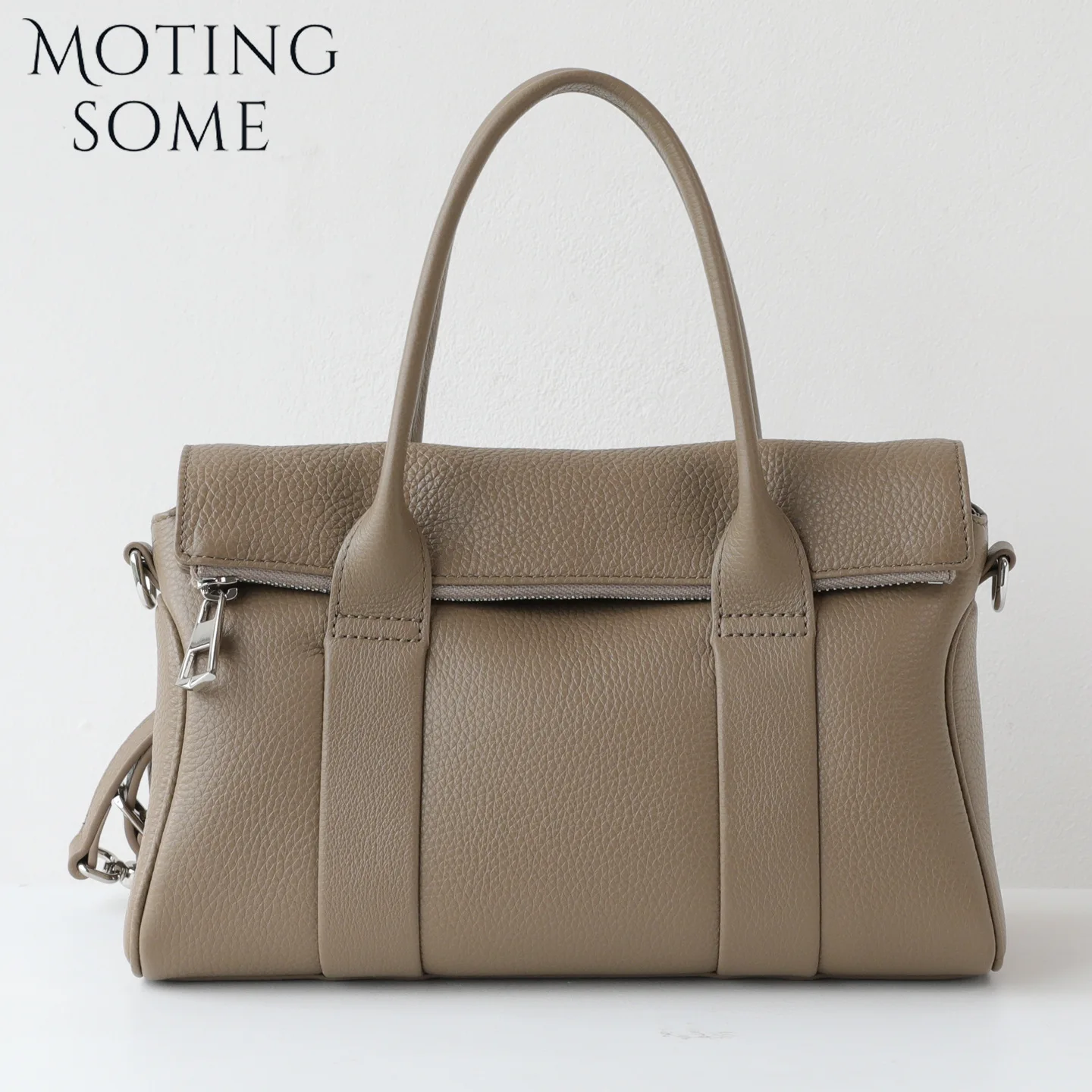 MOTINGSOME Women Genuine Leather Bags Boston Handbag Shoulder Top Grains Leather Handbags Soft Cowhide Causal Tote 2026 New In