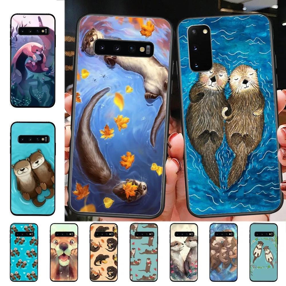 Cute Otter Lutra Phone Case For Samsung S 9 10 20 21 22 23 30 23plus lite Ultra FE S10lite Fundas