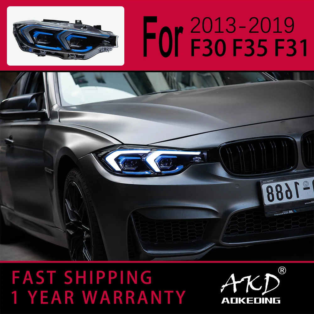 

Автомобильные фары для BMW F30 F35 F31 320I 325I, светодиодные фары 2013-2019, 3 серии, линзы проектора Drl, автомобильные аксессуары