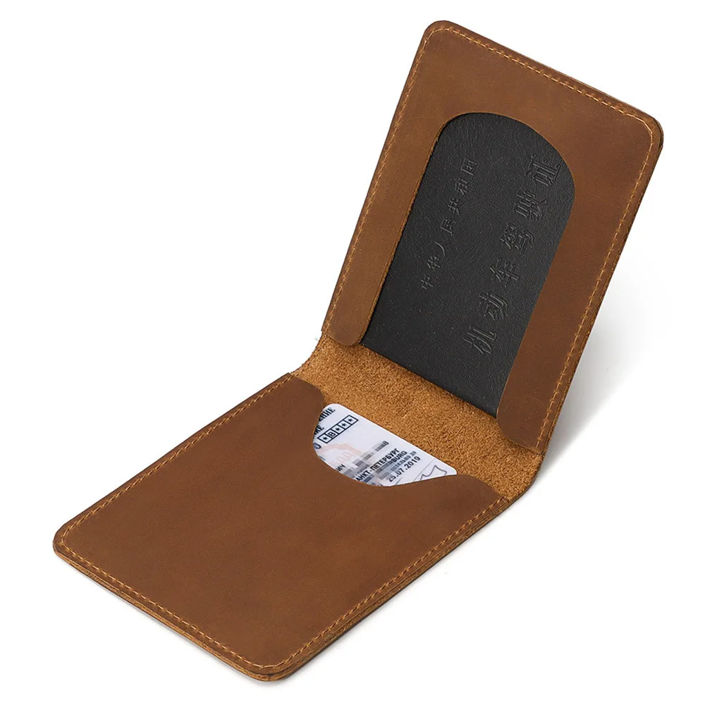 Vintege Handwork Genuine Leather Cover For Driver's License Car Auto Documents Drivers License Wallet Driving License Cover