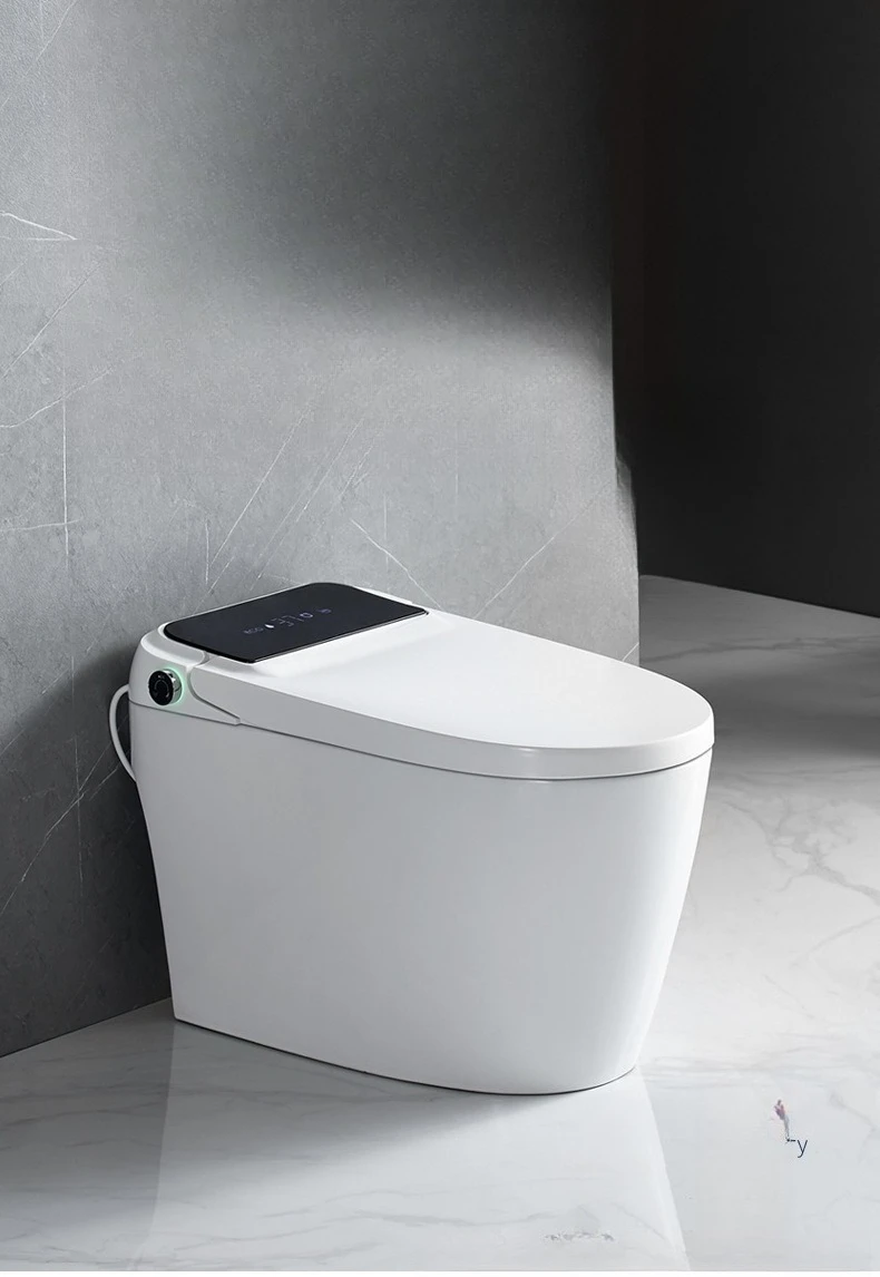 Household double waterway automatic cleaning, drying, off-seat flushing smart toilet