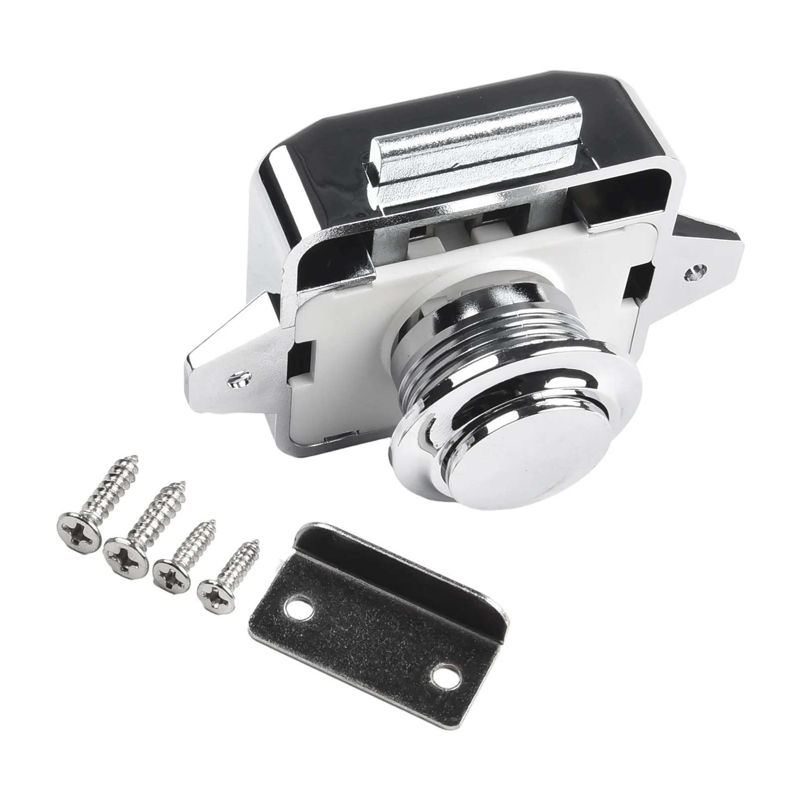 Knob Button Catch Lock RV Screws Yacht Boat Button Caravan Cupboard Furniture Hardware L-shaped Plate Accessories