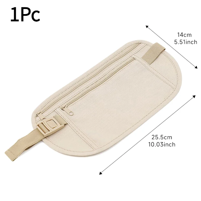 Waist Bag Invisible Travel Waist Packs Pouch For Passport Money Belt Bag Hidden Security Wallet Gift Travel Bag Chest Pack Money