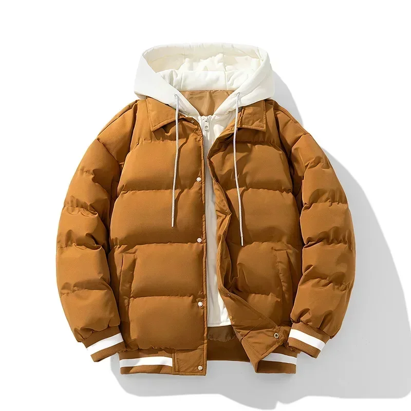 

Men's Outdoor Vacation Two-piece Fashionable Versatile Hooded Cotton Jacket Comfortable Breathable Thick and Warm Jacket