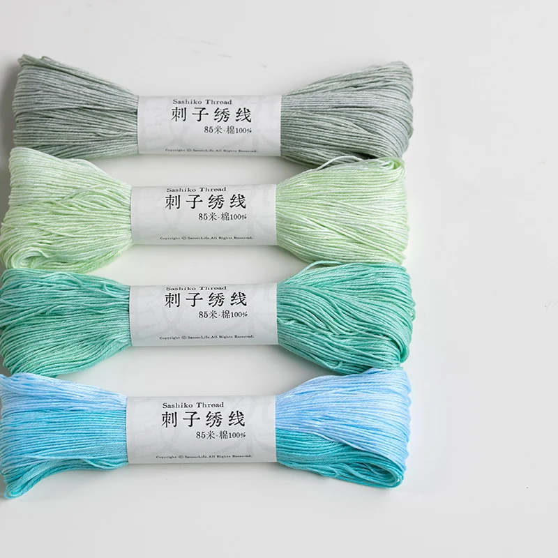 

Appreciate Life Embroidery Hand-dyed Thread 85 Meters/piece, Pure Cotton 6-strand Embroidery Hand-diy Segment-dyed Hand-dyeing B