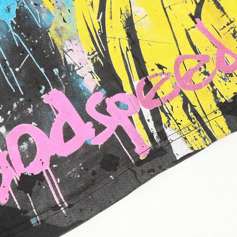 الأمريكية الشارع الشهير Godspeed طويلة الأكمام الرجال النساء الخريف تي شيرت تمثال الحرية طباعة 100% القطن فضفاض تي شيرت غير رسمي بلايز