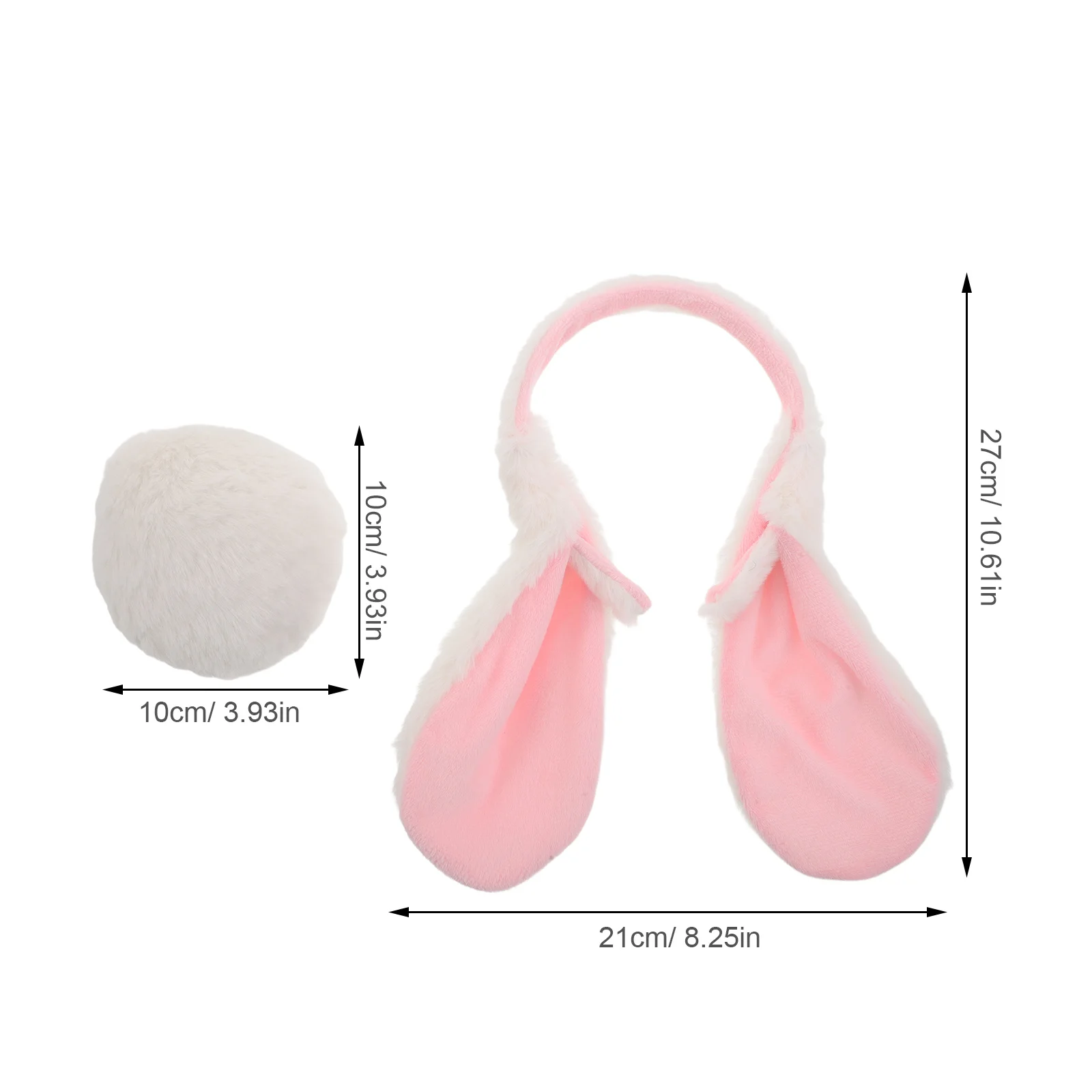 1 مجموعة آذان الأرنب عقال الذيل طقم تزيين احتفالي لعيد الفصح أزياء حفلة أرنب الأذن ملحق للنساء تأثيري-