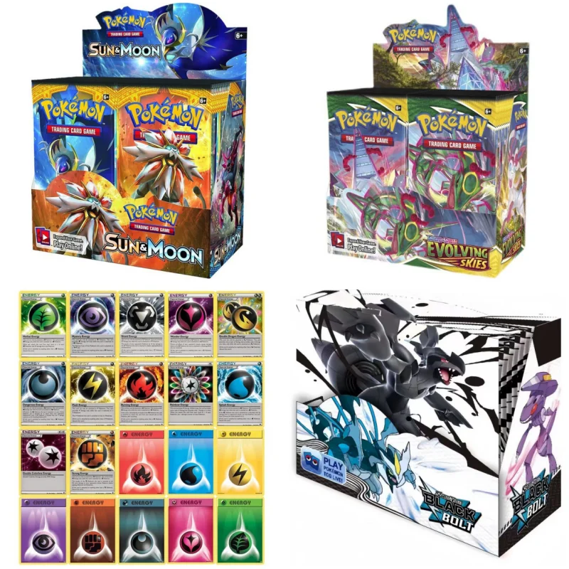 En stock – Édition anglaise – Cartes à collectionner Pokémon – Cartes Énergie – Cartes de combat – Collection Sty Sun Moon Evolving Skies Chilling Reign