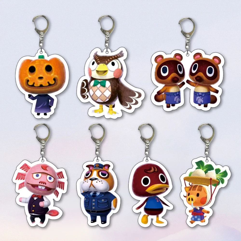 

Diy Custom Crossing Tom Nook Timmy Anime Acrylic Keychain Q Version Trend Jewelry Backpack Pendant Accessories Holiday Gifts