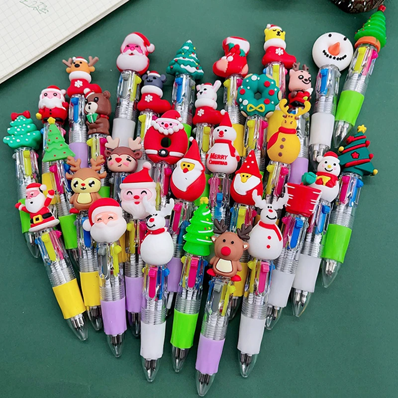 5/10/20PCS Christmas Elk Santa Claus Mini Ballpoint Pen Gifts Kids Xmas New year 2025 Christmas 2024 Christmas Gifts Bag Fillers