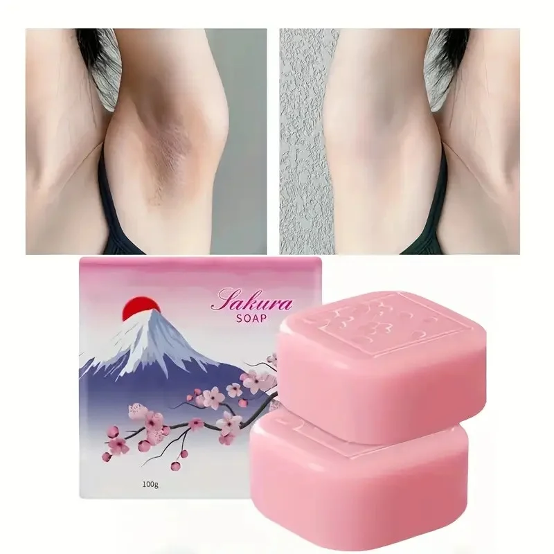 

Набор из 4/6 шт. мыла Sakura (5 шт.) для глубокого очищения, смягчения кожи, выравнивания тона, очищения и ухода за всем телом, 100 г.