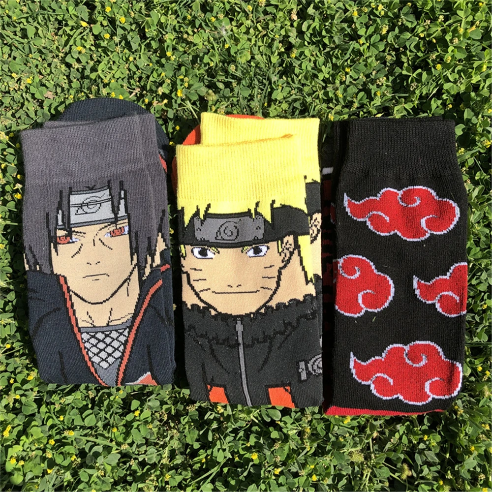 Anime NARUTO Akatsuki Sharingan Konohagakurenosato Uchiha Itachi Socks Cosplay Adult Unisex Clothing Sock Accessories Props