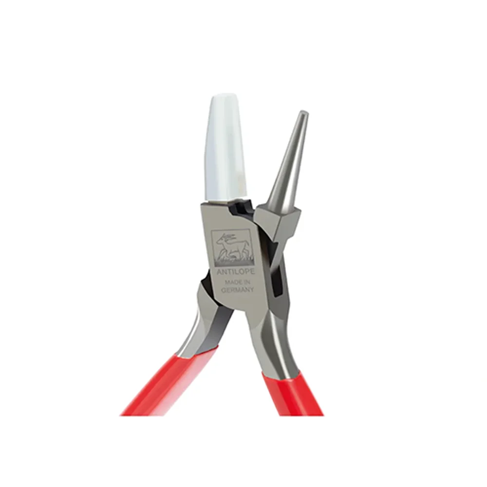ANTILOPE Round & Flat Nose Pliers with Nylon Jaw 130mm Non-scratching/marring Soft Metal Wire Forming Tools Jewellery Pliers