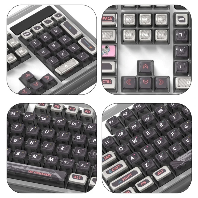 116Keys Keycaps PBT Through Effect Translucent Backlit Keycap for Mechanical Keyboards Enhances Typing