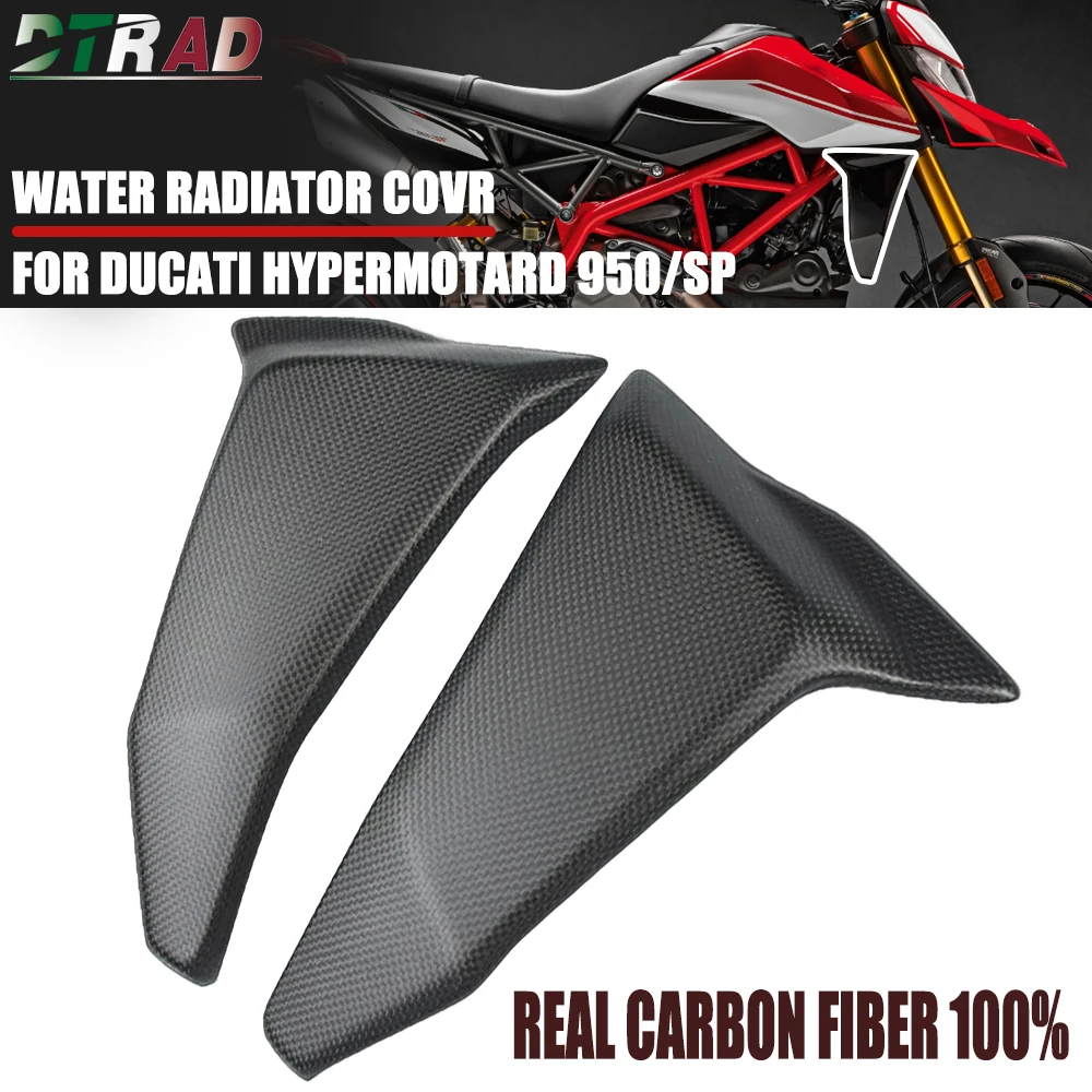 

NEW For DUCATI Hypermotard 950 SP RVE 2019-2023 Carbon Fiber Water Radiator Cover Side Panels Fairing Kit Motorcycle Accessories