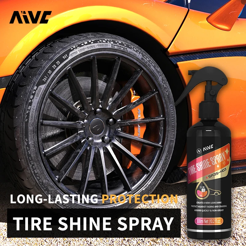 Car Tire Wax & Tire Shine Agent: Long-Lasting Glazing, Blackening & Anti-Aging Protector for Tire Maintenance Stain-Resistant