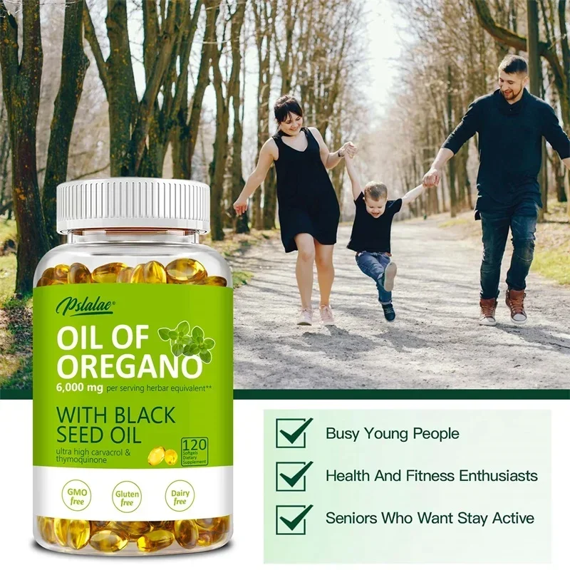 Oregano Oil Softgels - Promotes Immune and Kidney Health, Supports Intestinal Digestion, AntioxidantSupplement