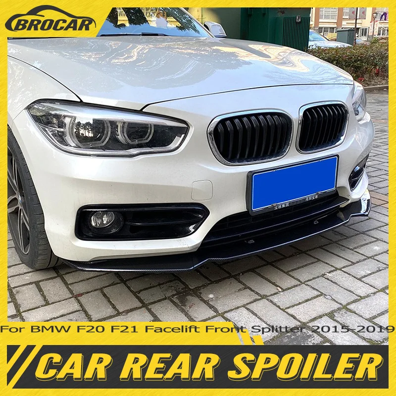 

For BMW 1 Series F20 F21 Facelift Front Splitter Diverter Duck Wing Carbon Fiber PP Front Bumper Lip Body Kit 2015-2019