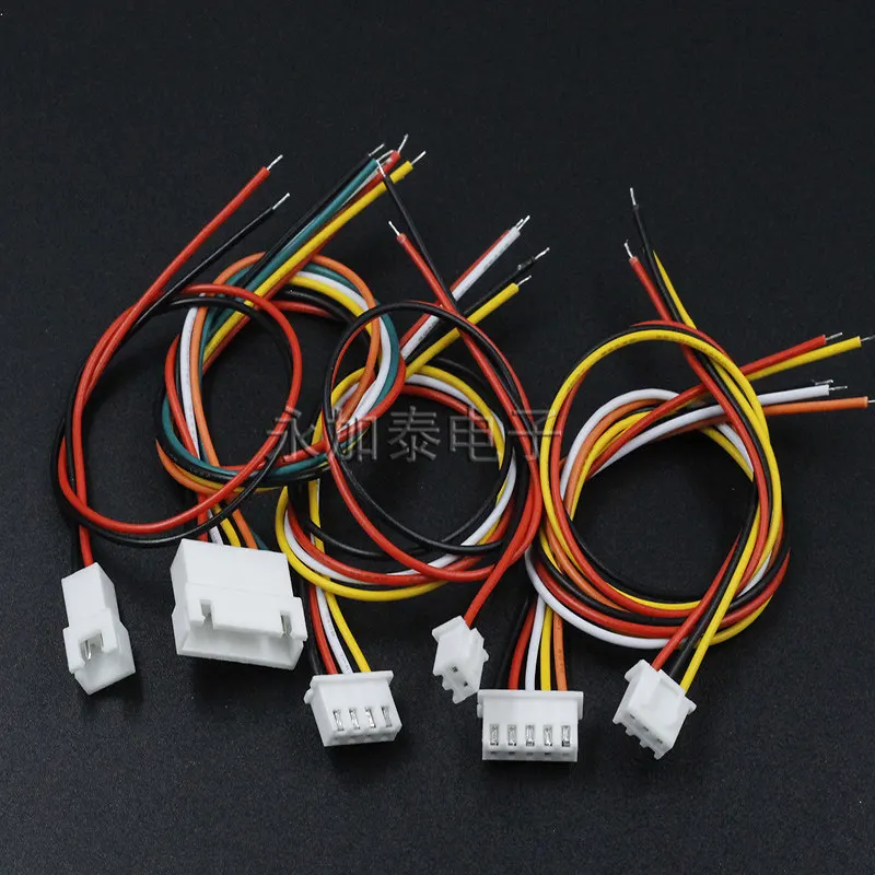 5/10Pairs JST XH 2.54 2.54mm Pitch With Wire Cable 2P 3P 4P 5P 6PIN Male Female Plug Connector Battery Charging Cable 10/15/20cm