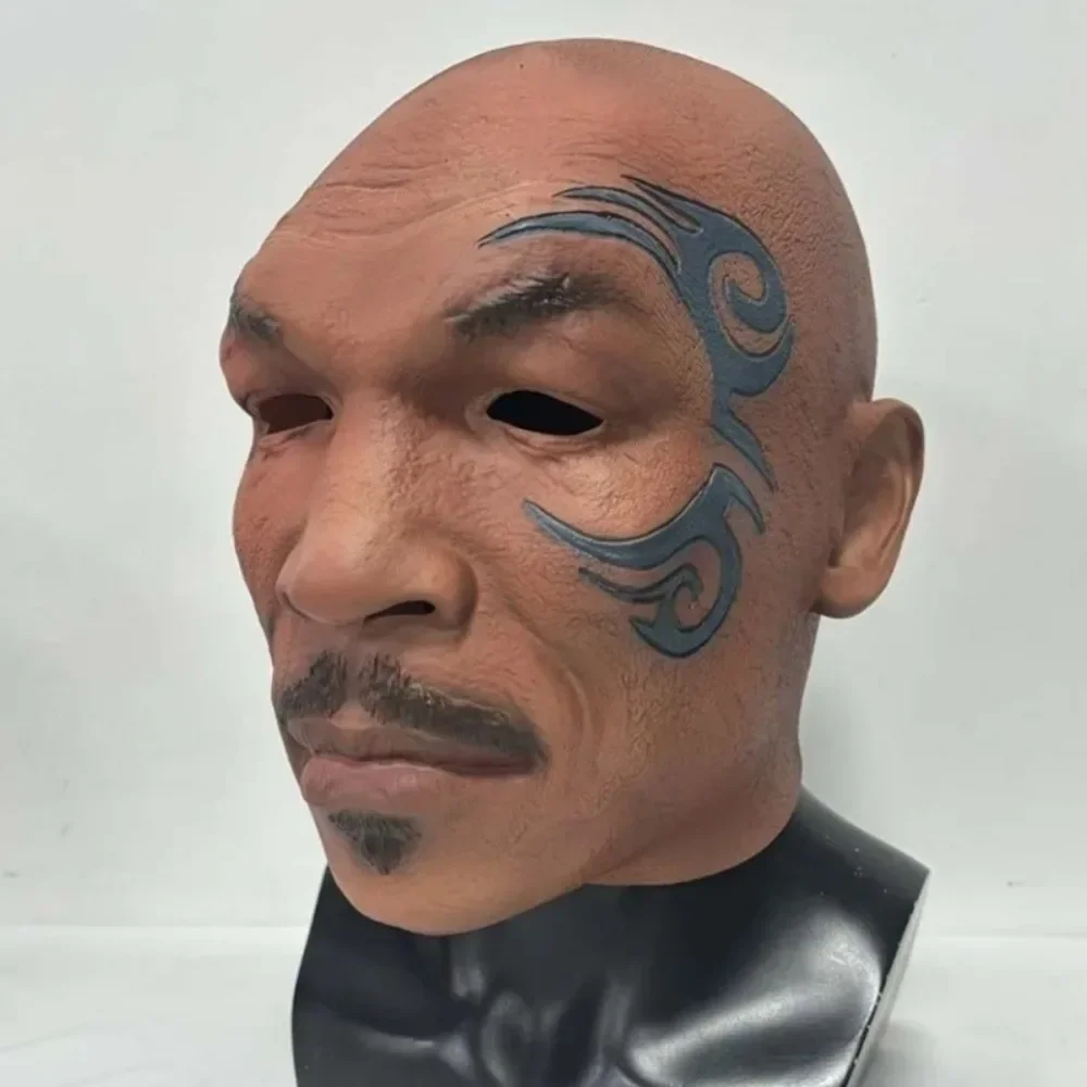 Boxing Champion Mike Tyson Role Headgear Halloween Party Funny Latex Mask Ball Dress Up Clothing Accessories Simulation Mask