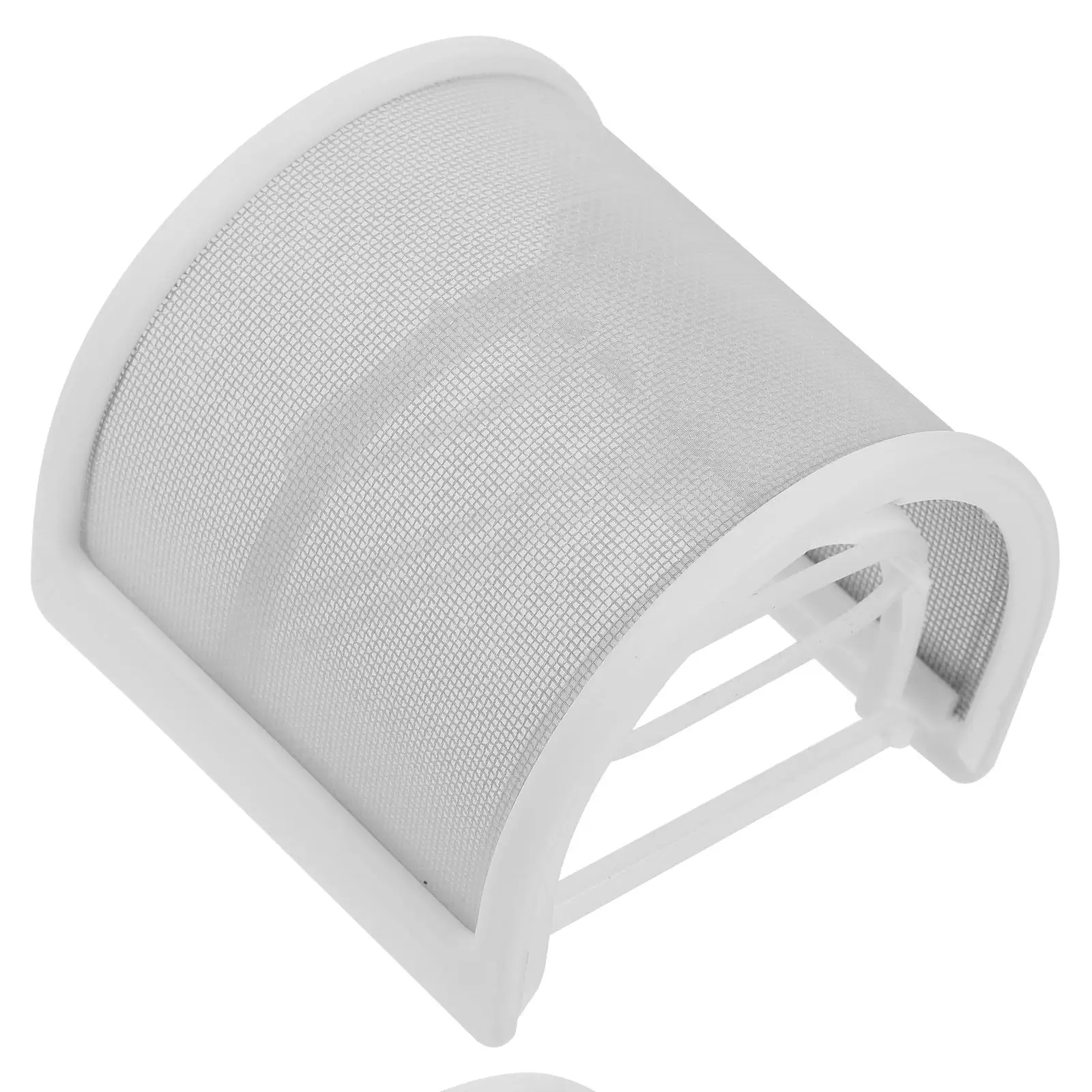 U Shaped Filter Handheld Microphone Windscreen Cover Double Layer Metal White Mesh Anti Spit Shield for Recording Live