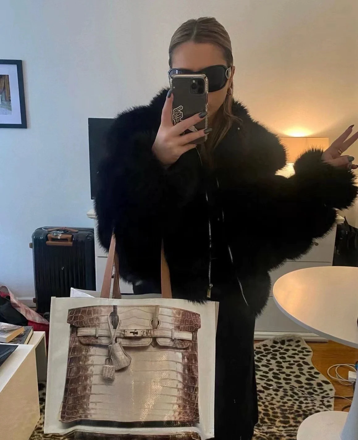 Ins Blogger's Handbag طبعة جديدة الأزياء نفس اللياقة البدنية سيدة حقيبة كتف مطبوعة المرأة التسوق حقيبة الشارع سعة كبيرة بالجملة