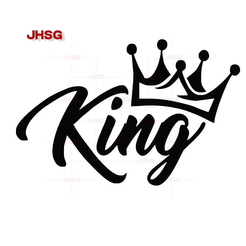 

KING CROWN Car Stickers Fun Vinyl Decorative Window Reflective Stickers Black Silver Car Accessories
