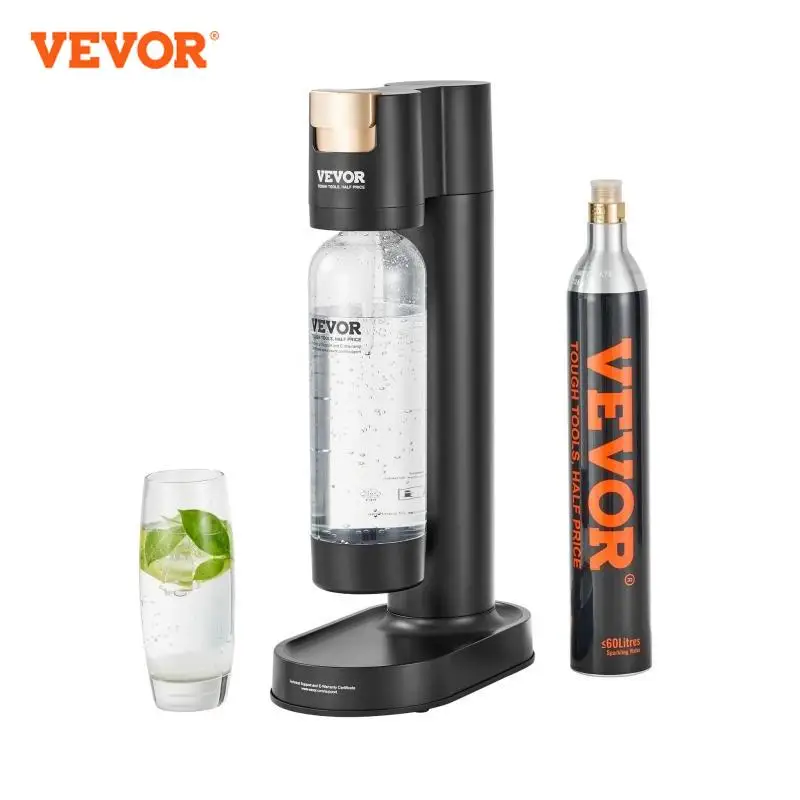 VEVOR Sparkling Water Maker Soda Maker Machine for Home Carbonating Seltzer Water Starter Kit with BPA-free 1L PET Bottle