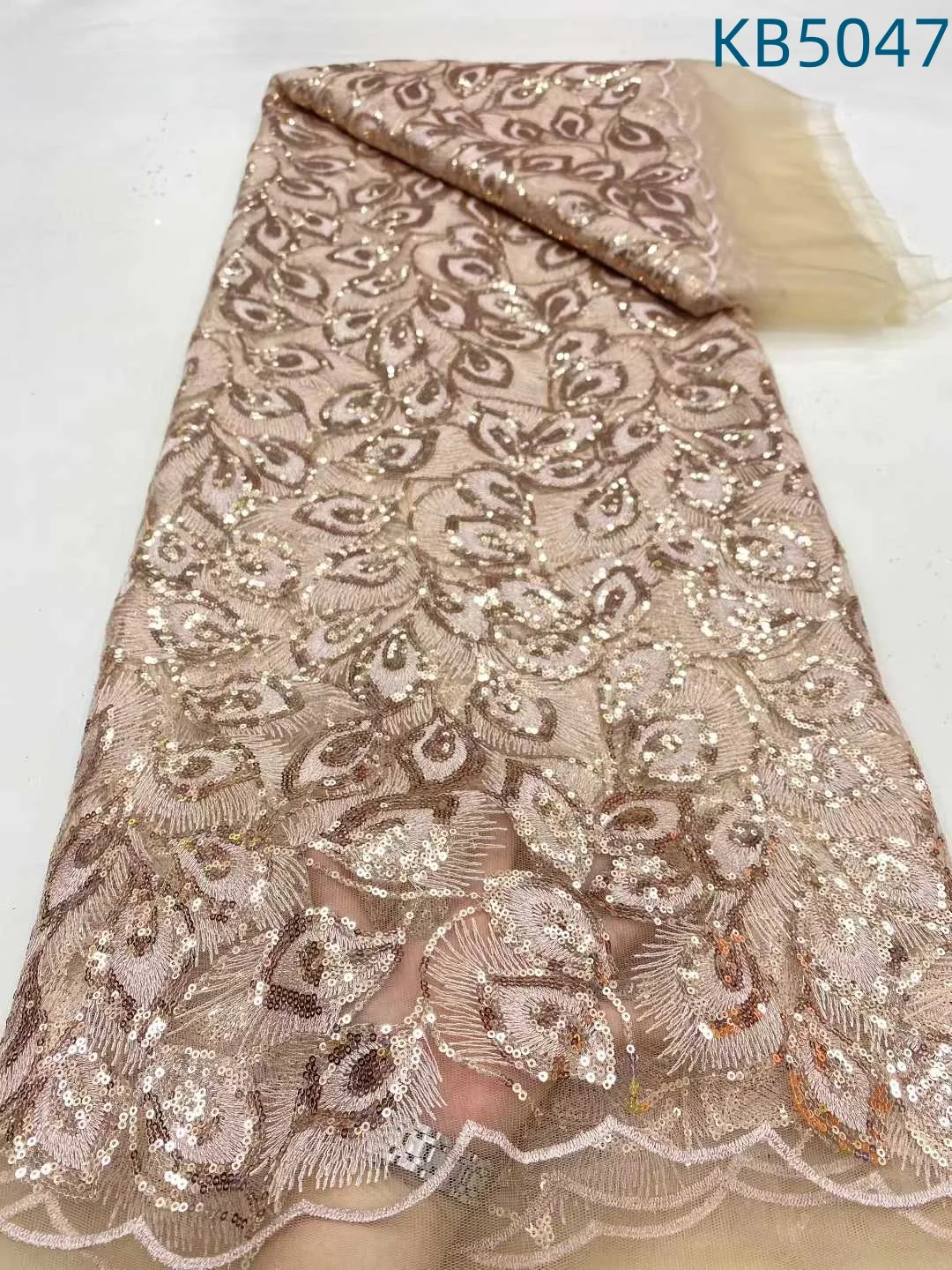 Magenta Sequence Tulle Net Latest Lace Fabric High Quality 2025 Sky Blue Sequins French Mesh Lace For Wedding Party Dress KB5047