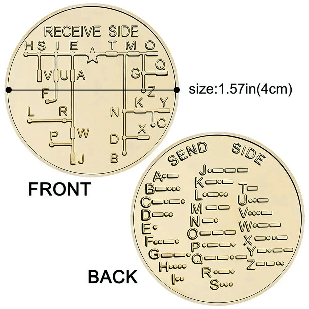 Morse-Code Practice Training Coin For Amateur Radio Enthusiasts Students And Telegraph Hobbyists Educational Learning Tool
