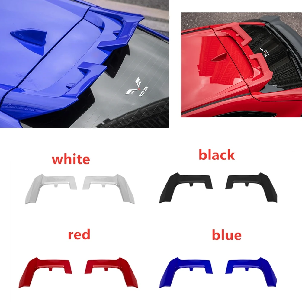 YOFER Rear Roof Spoiler Wing Dome Window Trim Trunk Lid Upper Flap For Honda 10th Gen Civic Hatchback 2017-2021