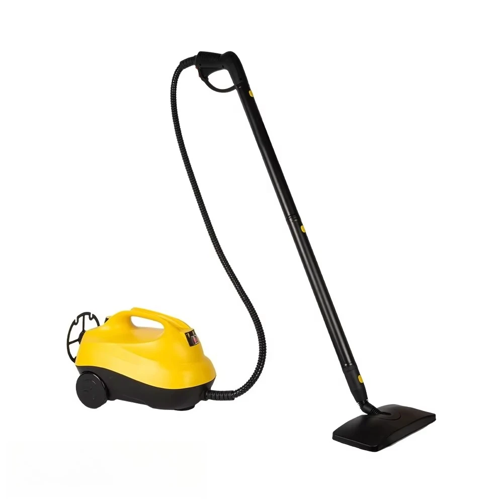 Stylish multi-functional integrated cable storage handle, steam cleaner with wheels