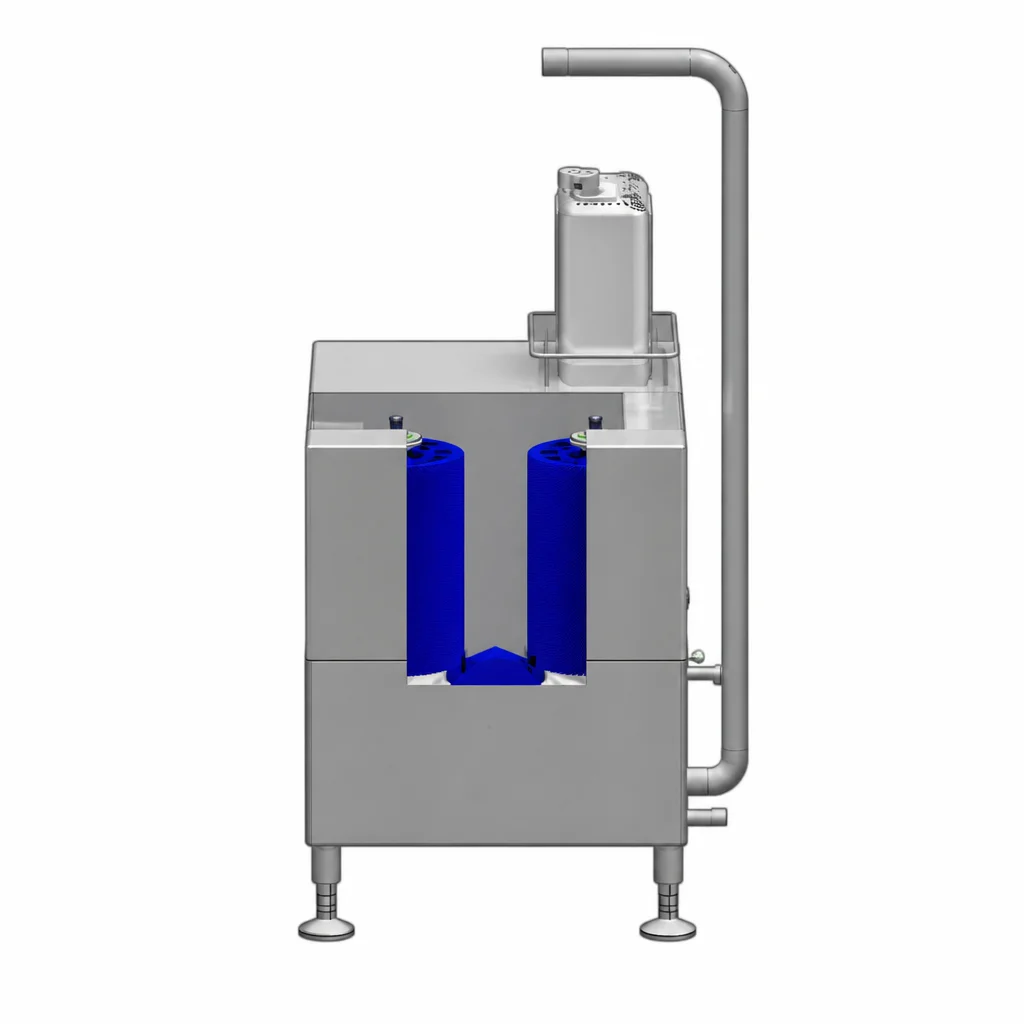 Compact Industrial Boot Washer for Food Factory Shoe Sole and Upper Cleaning