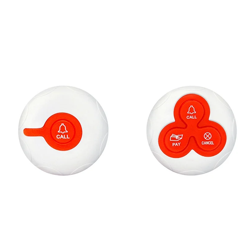 ABKJ-Waterproof Wireless Call Transmitter Button Pager 433Mhz For Restaurant Calling System Cafe Clinic System