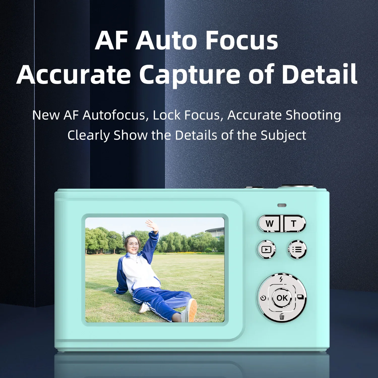 Multicolor Pocket CCD Digital Camera AF Auto Focus Compact Camcorder For Beginners Casual Vlog Recording