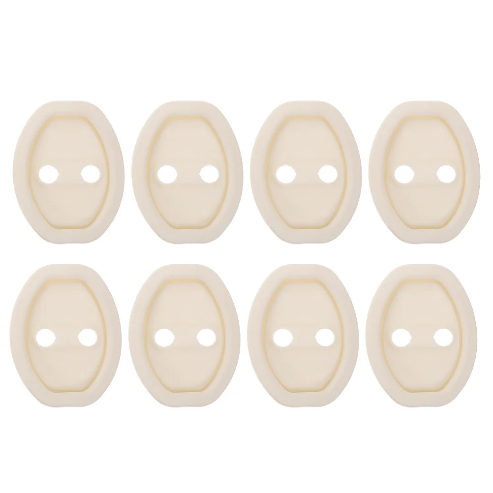 

8Pcs Car Silicone Door Lock Protective Covers Shock Absorbing Cushions Car Door Latch Protection Pads Noise Reducing Cover