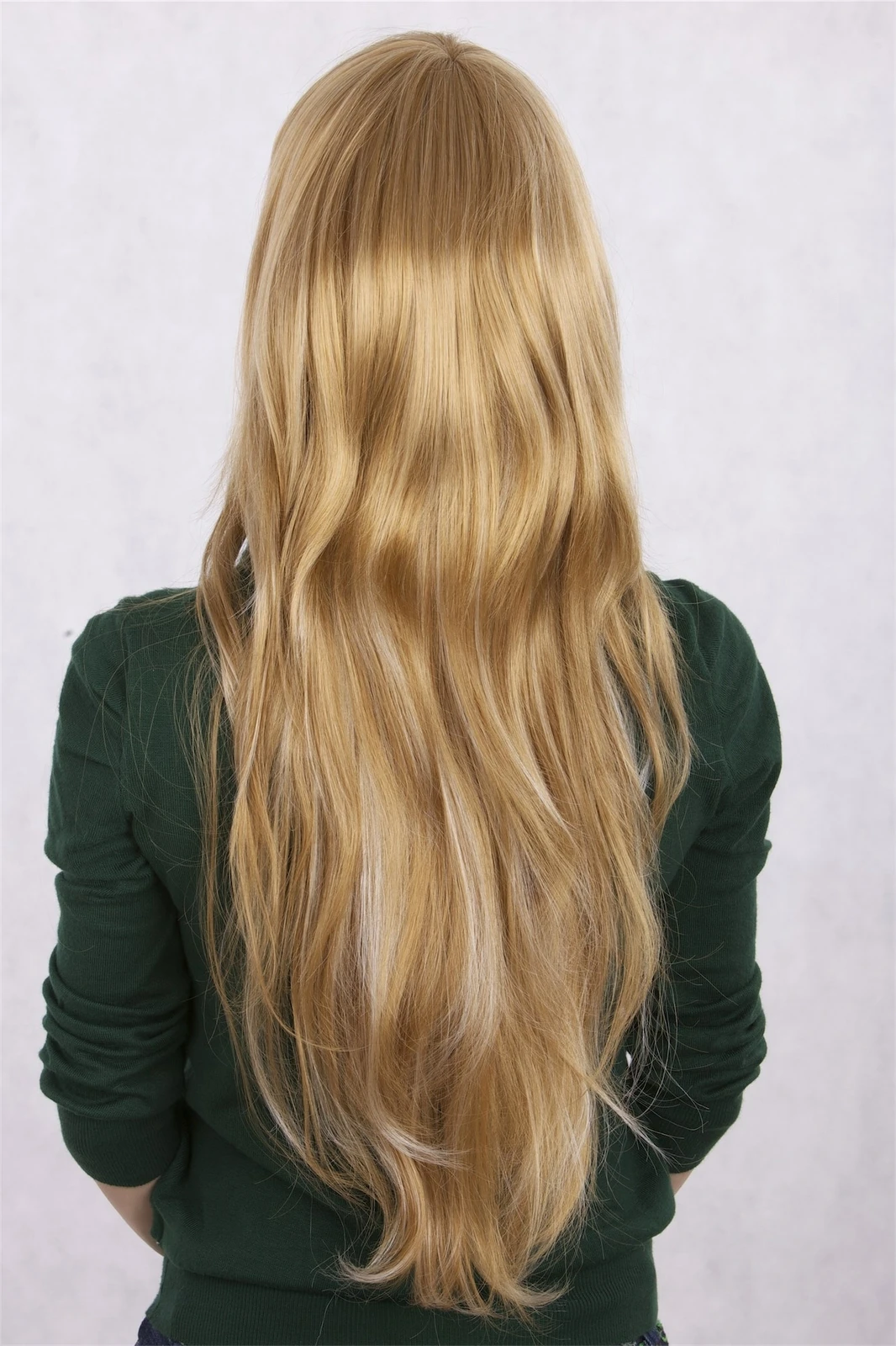 باروكة نسائية لمزيج أشقر ناعم طويل هامش لطيف 3301-C-27/613 65 سم-