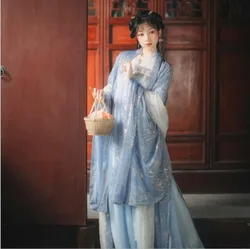 Conjunto de 3 piezas de talla grande para mujer, vestido de la antigua tradición china Hanfu, fantasía de carnaval, disfraz de hada para mujer