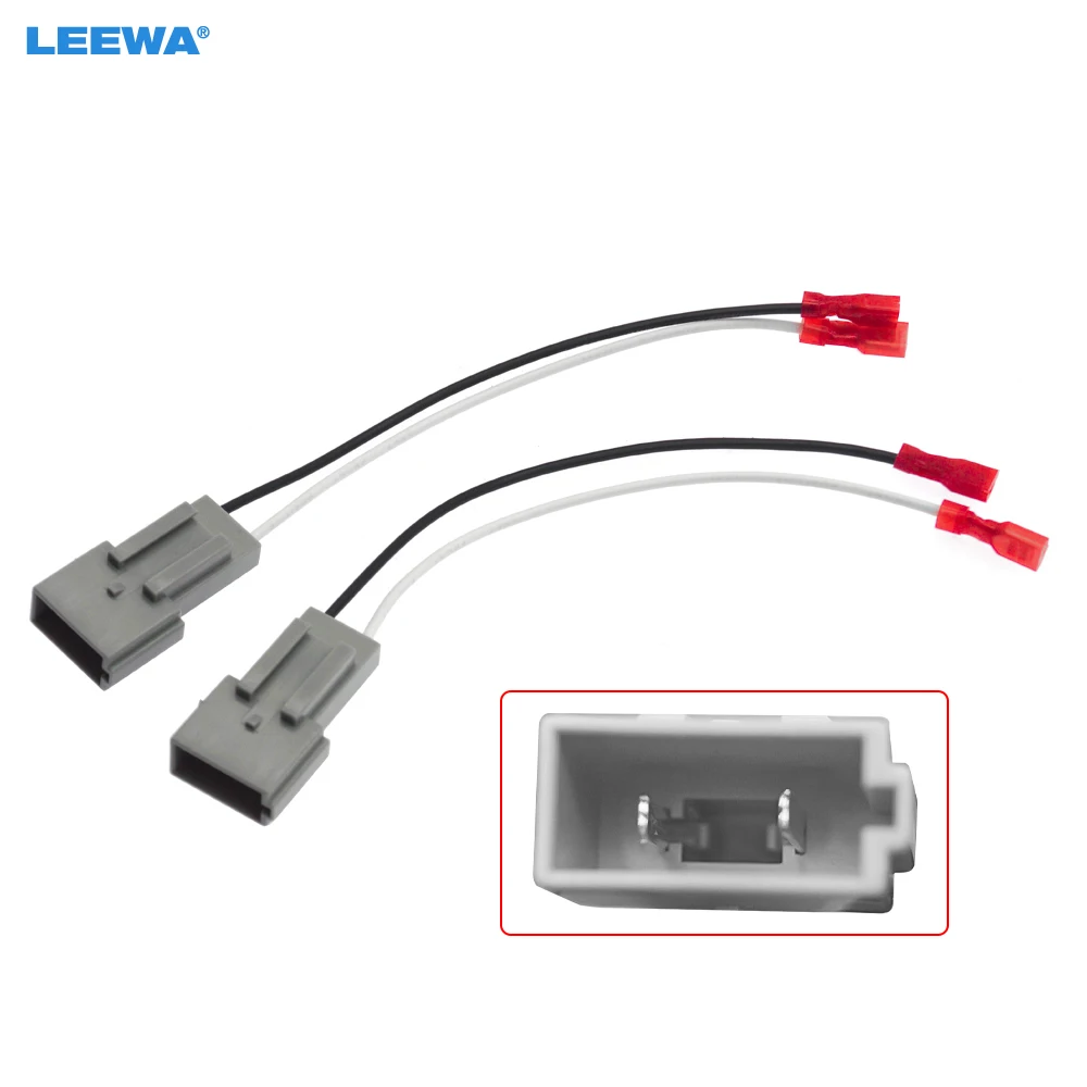 

LEEWA 2pcs Car 2Pin Stereo Speaker Wire Harness Adaptors For Ford Mercury/Lincoln/Mazda Auto Speaker Replacement Connection