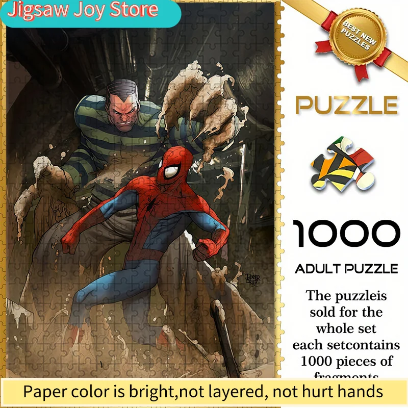 

Бесшовные пазлы на тему Marvel Z10.18-116, изображающие интенсивную битву между Человеком-пауком и Сэндменом - прочные, толстые пазлы.