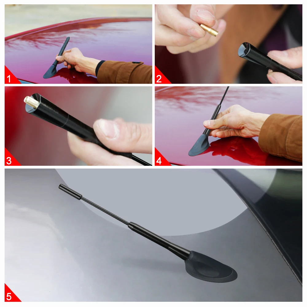 هوائي هوائي راديو السيارة لشركة فيات ، أدوات اكسسوارات السيارات قابل للتعديل ، إشارة قوية طويلة ، 17 سنتيمتر ، فيات 500 ، 500C ، 2012 ، 500X ، 500L ، Abarth 695 #6