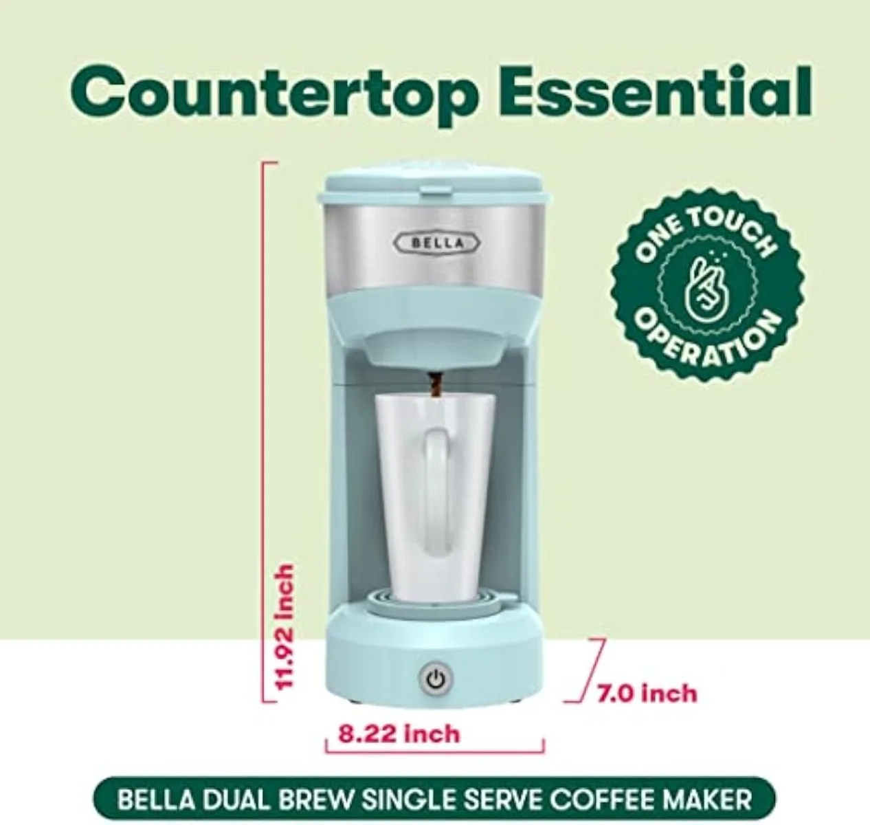 Cafetera de servicio individual Dual Brew, taza K Compatible con cesta de café molido y adaptador-apagado automático sin preocupaciones | EE. UU. | Nuevo