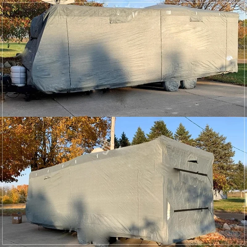 Multi-Purpose RV For Outdoor Camping, Waterproof Oxford Cloth Trailer Cover, Fits Sunroof And Convertible Hardtop