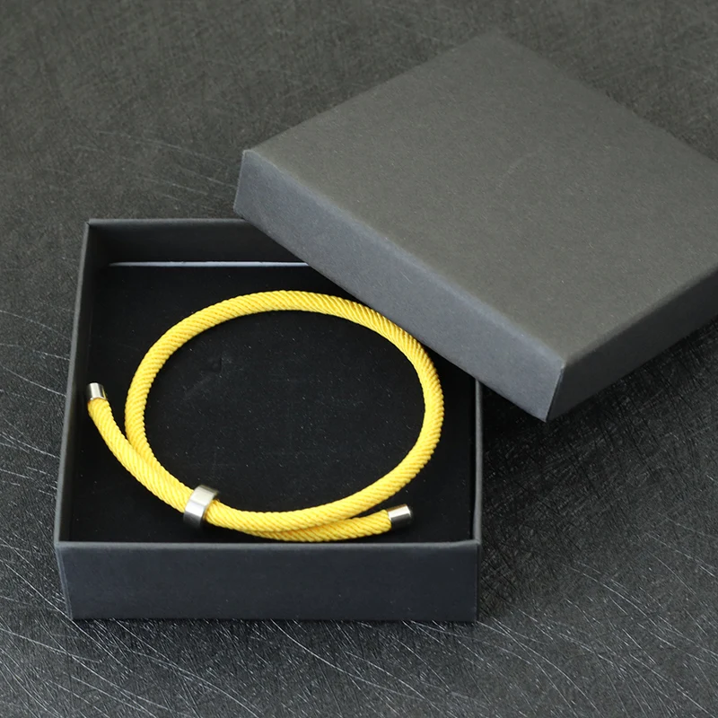 Minimalist Thread Bracelet Unisex Stainless Steel Sliding Buckle Adjustable Cord Braclet Men Women Bohemia Braslet Accessories