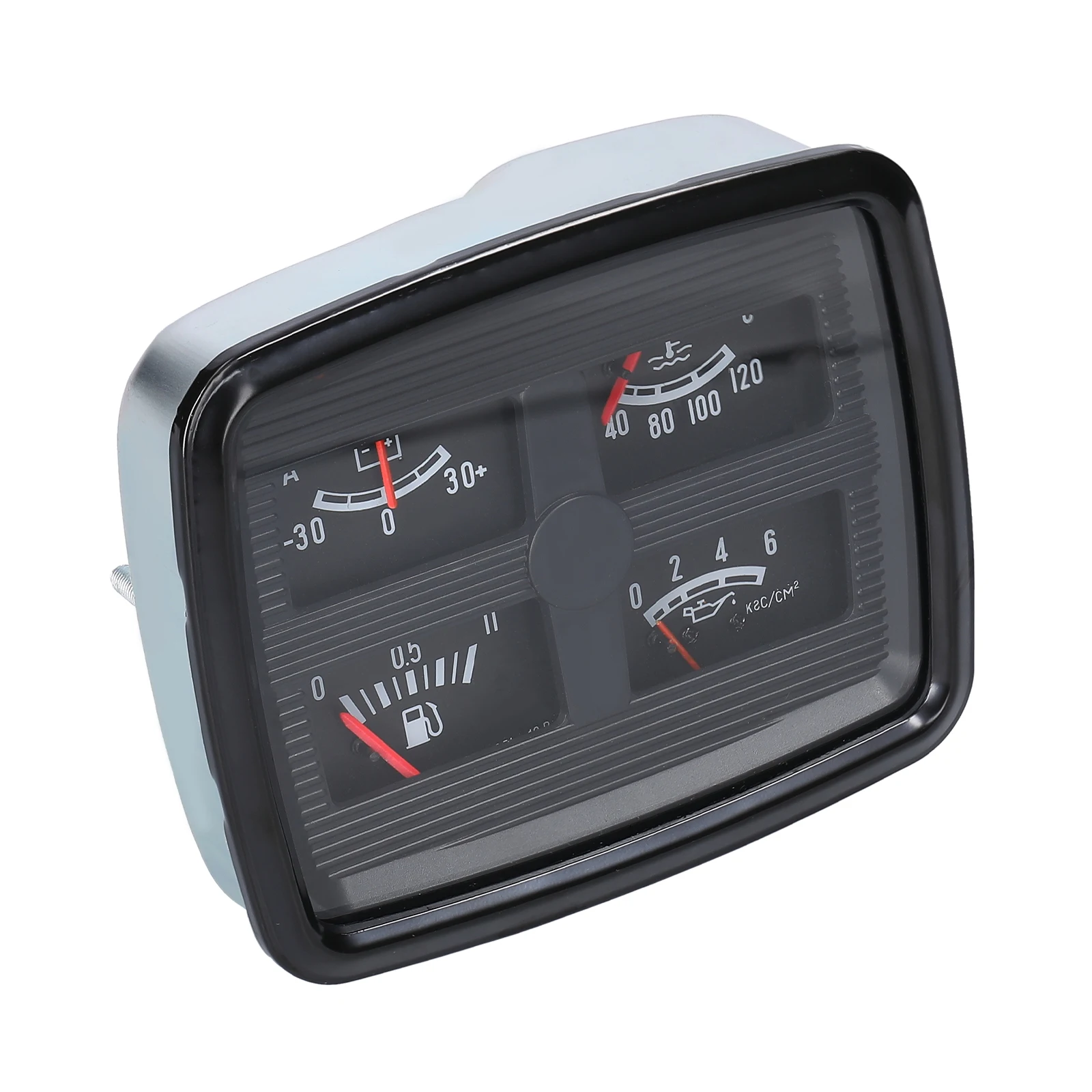 4 في 1 مجموعة أدوات السيارة 12 فولت أسود ABS + مقياس الوقود المعدني مقياس ضغط الزيت مقياس درجة حرارة الماء مقياس التيار الكهربائي 140*116*